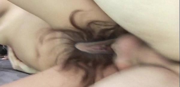  Sexy brunette slut loves to give to her monster like pussy a big dick